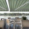 awning fabric Blurred Stripes – fir green/offwhite,  thumbnail number 11