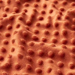 Cosy Fleece Embossed Dots – terracotta, 