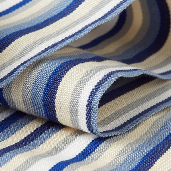 Outdoor Deckchair fabric Longitudinal stripes, 44 cm – blue,  image number 2