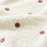 Teddy Fur Embroidered Flowers – offwhite/aubergine,  thumbnail number 2