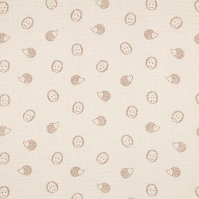 Double Gauze/Muslin Hedgehog | Poppy Fabrics – natural/light brown, 