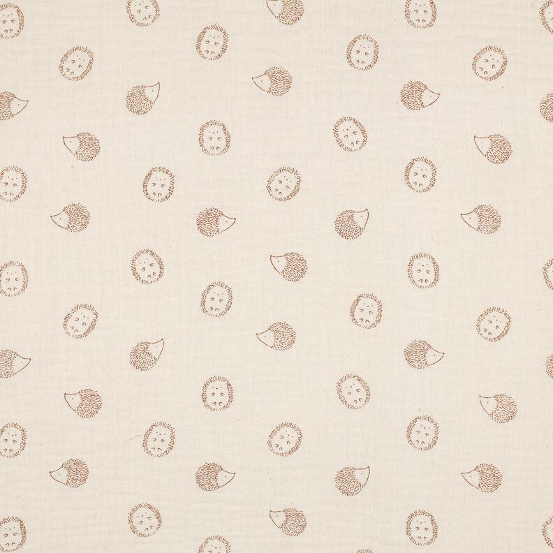 Double Gauze/Muslin Hedgehog | Poppy Fabrics – natural/light brown, image number 1