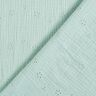 Double Gauze/Muslin Broderie Anglaise flower tendrils – pale mint,  thumbnail number 4