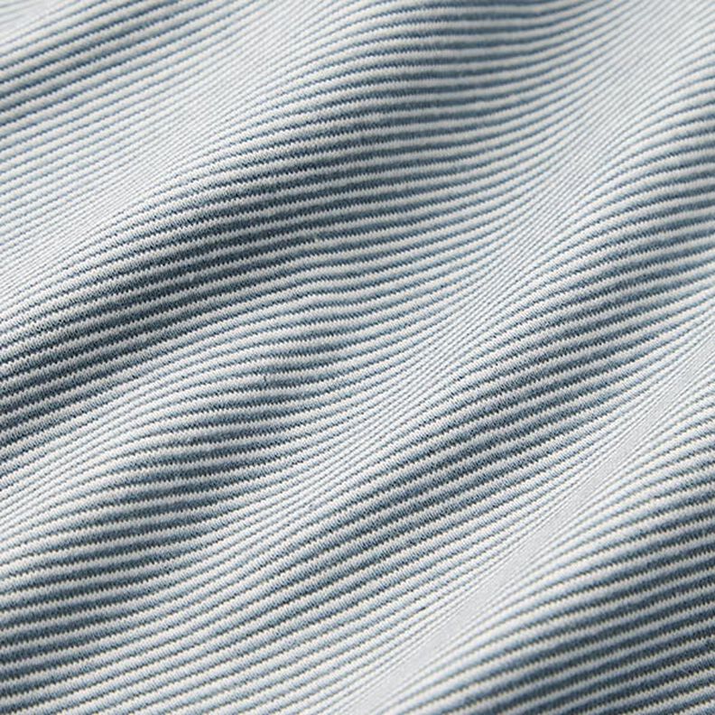 Tubular cuff fabric narrow stripes – denim blue/offwhite,  image number 2