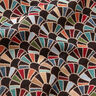 Decor Fabric Tapestry Fabric retro fans – black/carmine,  thumbnail number 2