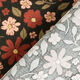 Baby Cord Beautiful Glitter Flowers – black/metallic gold,  thumbnail number 4