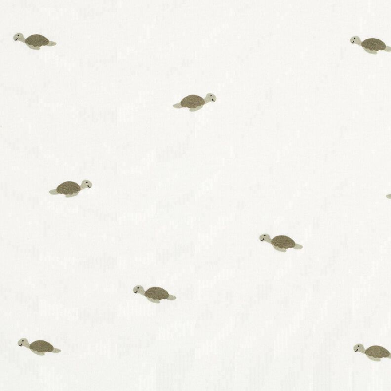 Cotton Jersey small turtles – offwhite,  image number 1