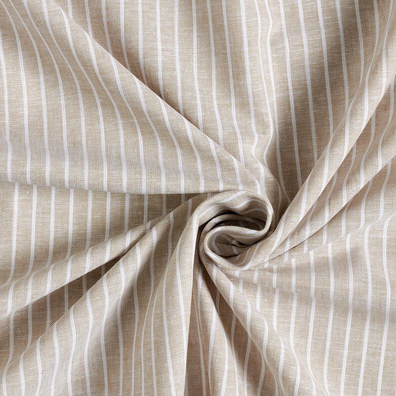 Linen Cotton Blend broad stripes – light taupe/white,  image number 3