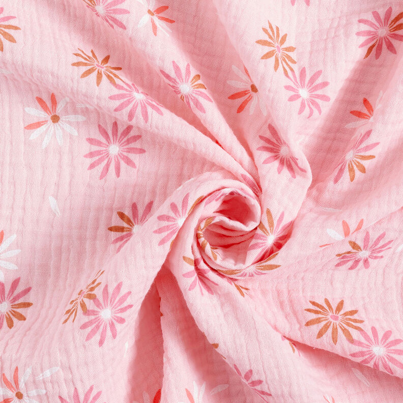 Double Gauze/Muslin Shower of blossoms – rosé, image number 3