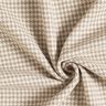 Coat Fabric Wool Blend Glitter houndstooth – mocca/offwhite,  thumbnail number 3