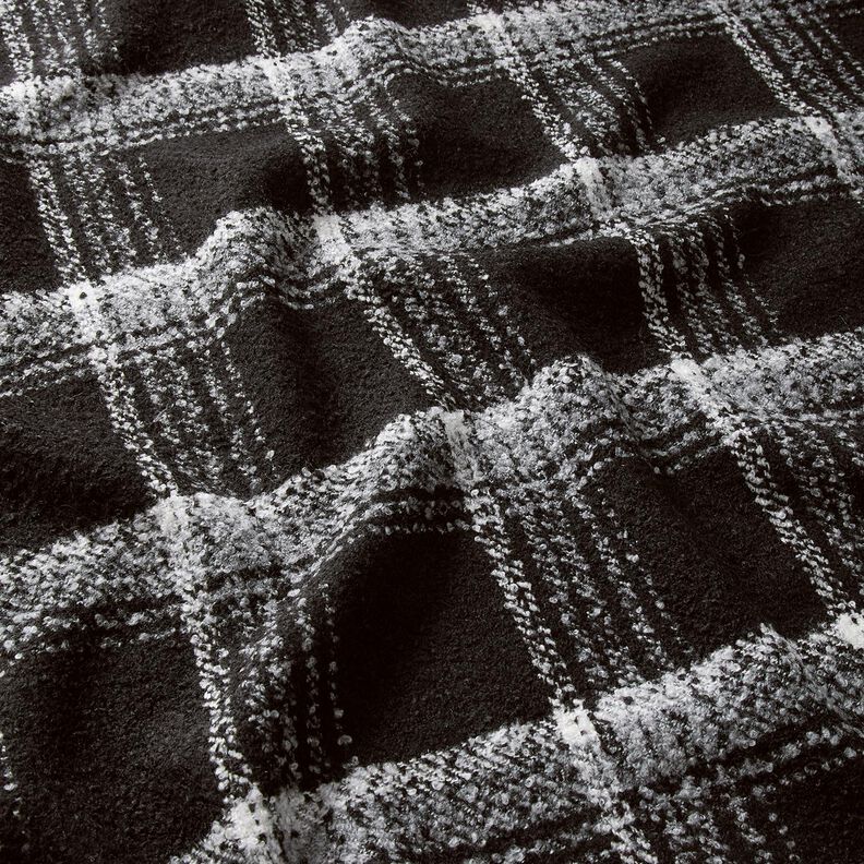 Coat Fabric Boulcé check – black/white, image number 5