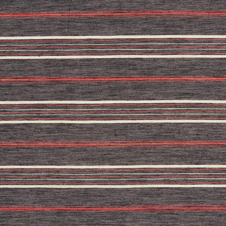 Cotton fabric irregular horizontal stripes – grey,  image number 1