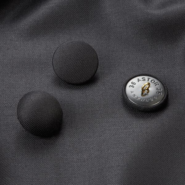 Covered Gloss Button - black,  image number 2