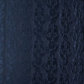 Garment Jacquard Brocade Flowers – navy blue, 