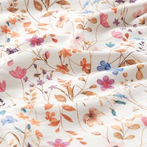 GOTS French Terry Sea of dried flowers Digital Print – ivory, 