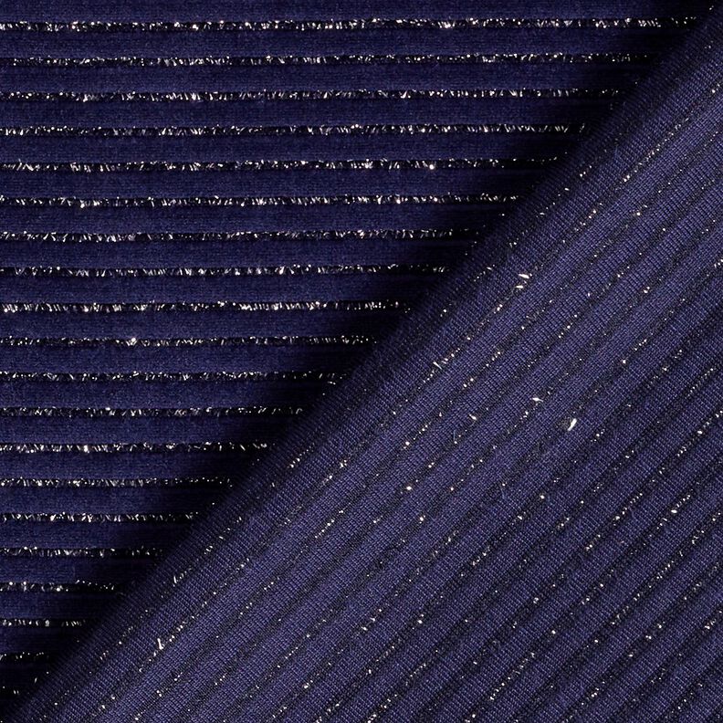 Nicky Velour Glitter Stripes – navy blue/metallic silver, image number 4