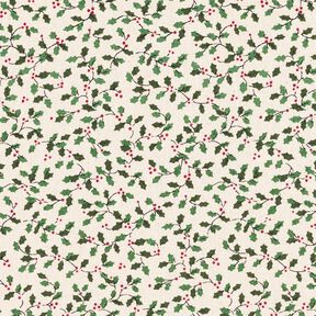 Decor Fabric Canvas Mini holly – natural/fir green, 