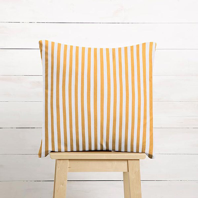 Decor Fabric Half Panama Vertical stripes – light orange/white,  image number 7