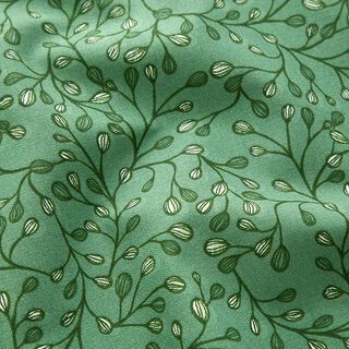 Decor Fabric Half Panama fine branches – green, 