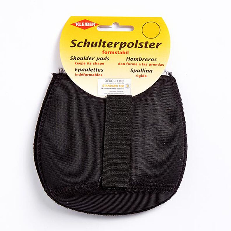 Raglan Shoulder Pad with Hook [2 pieces | 12 x 12 x 4,5 cm] - black | KLEIBER,  image number 1