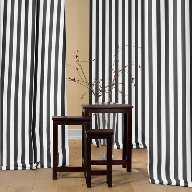 Stripes Cotton Twill 3 – black/white,  image number 5