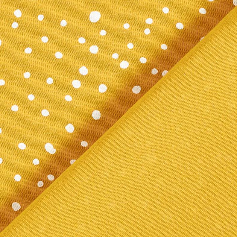 Cotton jersey irregular dots – curry,  image number 4