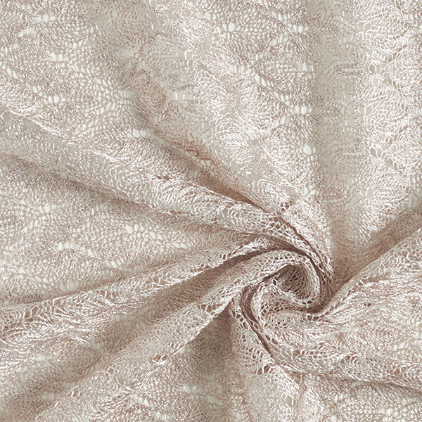 Leaf patterned lace fabric – cashew,  image number 3