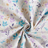 Cotton Poplin Flower meadow with little birds – natural,  thumbnail number 3