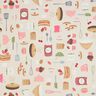 Decor Fabric Half Panama cakes and tarts – light beige/pink,  thumbnail number 1