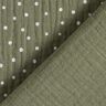 Double Gauze/Muslin Polka Dots – light olive/white,  thumbnail number 4