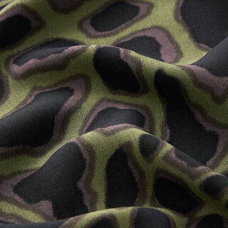 Leopard Print Viscose – khaki/black, 