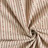 Decor Fabric Half Panama stripes with stars – natural/burgundy,  thumbnail number 3