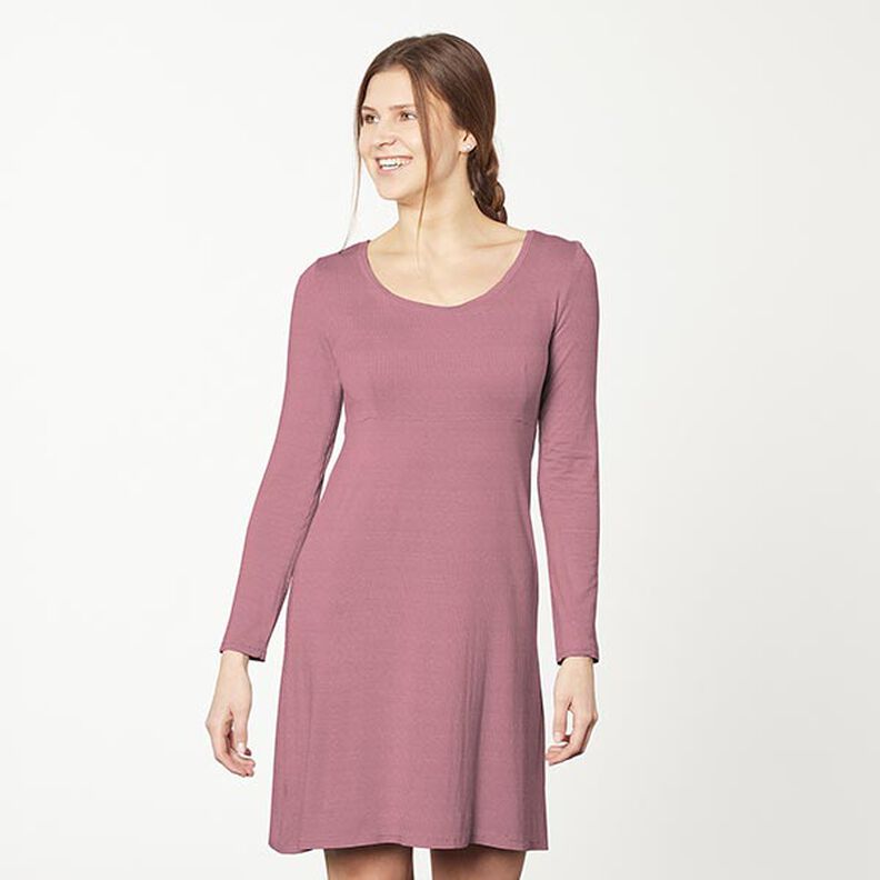 Medium Cotton Jersey Plain – dark dusky pink,  image number 6