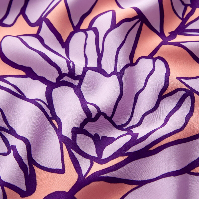 Lenzing Ecovero Inked Bouquet | Nerida Hansen – peach orange/lavender,  image number 2