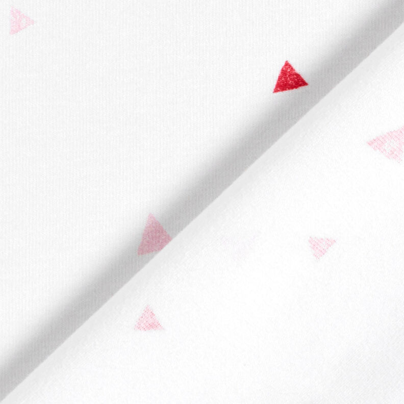 GOTS Triangle Stamp Look Cotton Jersey | Tula – white,  image number 4