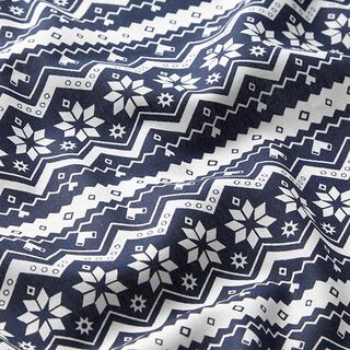 Cotton Poplin Norwegian pattern – midnight blue, 