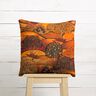 Autumn Landscape Digital Print Half Panama Decor Fabric – bronze/orange,  thumbnail number 3