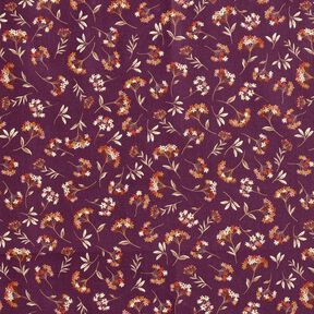 Cotton Cretonne delicate flowers – grape, 