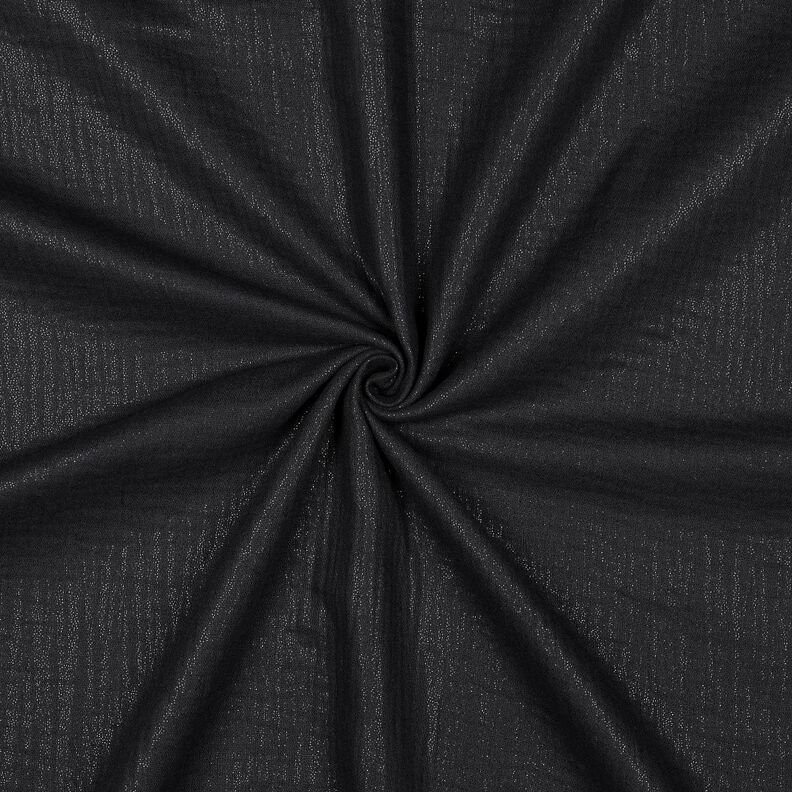 Double Gauze/Muslin Fine Glitter Dots | Poppy Fabrics – black,  image number 1
