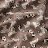 Decor Fabric Half Panama abstract dogs – dark brown/natural,  thumbnail number 2