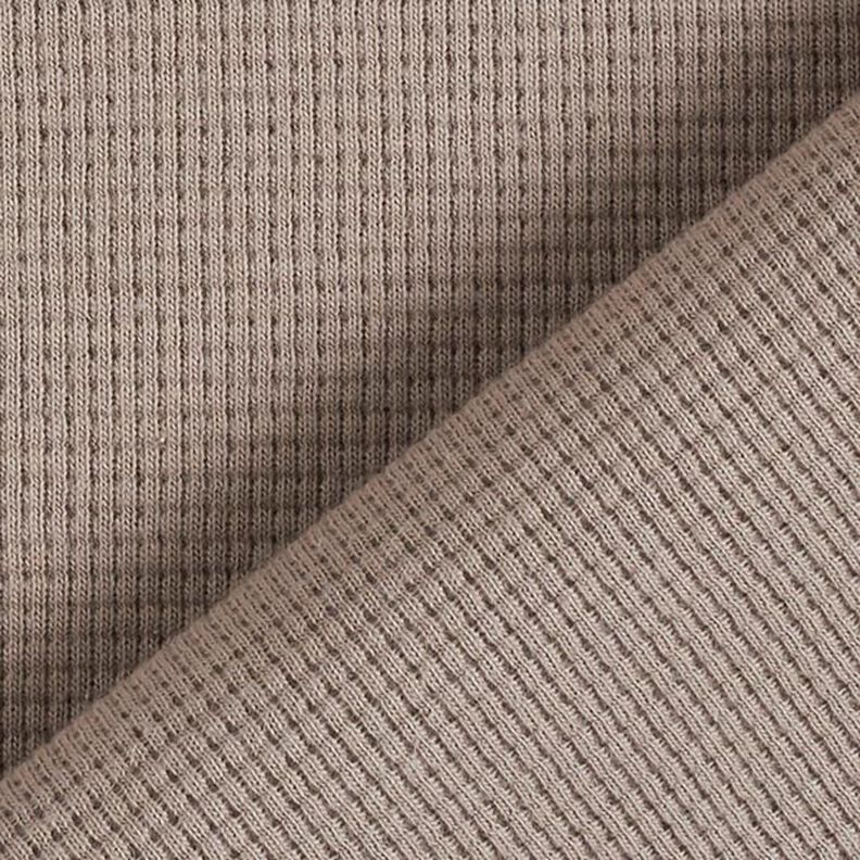 Mini Cotton waffle jersey Plain – taupe,  image number 4