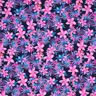 Swimsuit Fabric Tropical Flowers – navy blue/pink,  thumbnail number 1