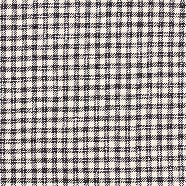 Checked Linen Blend Shirting Fabric – natural/black,  image number 1