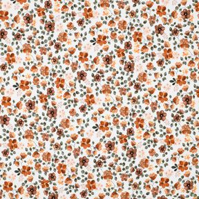 GOTS Cotton Jersey Autumn Flowers Digital Print – white/rosé, 