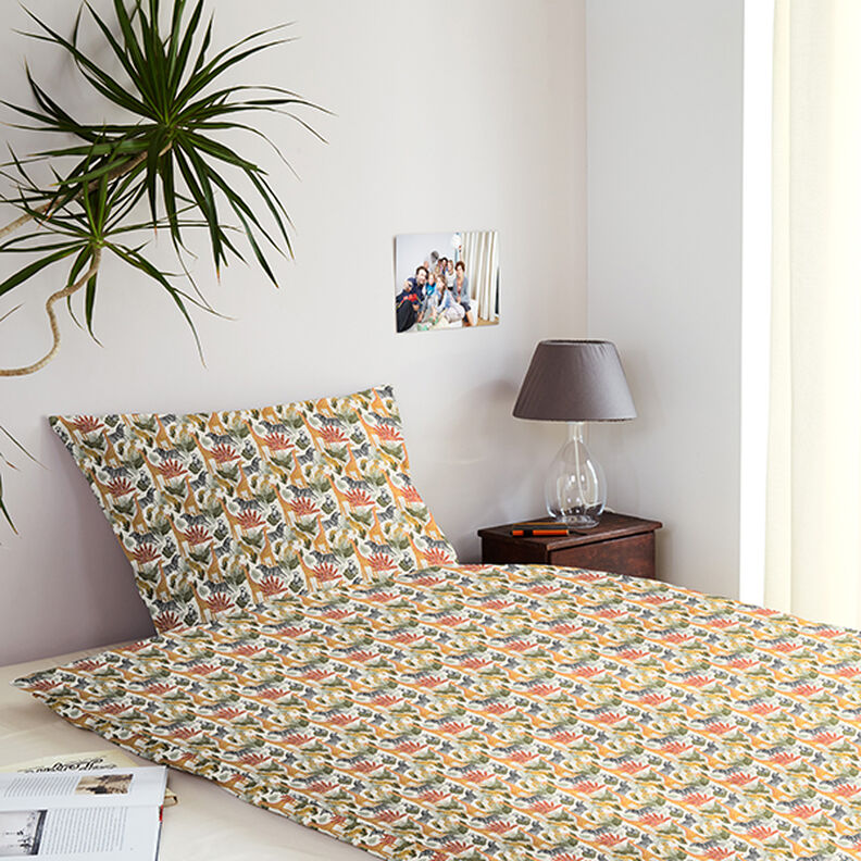 Cotton Cretonne safari – light beige/olive,  image number 7