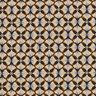 Cotton Cretonne flower tiles – black/light taupe,  thumbnail number 1