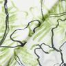 Abstract flowers cotton silk blend – ivory/May green,  thumbnail number 4
