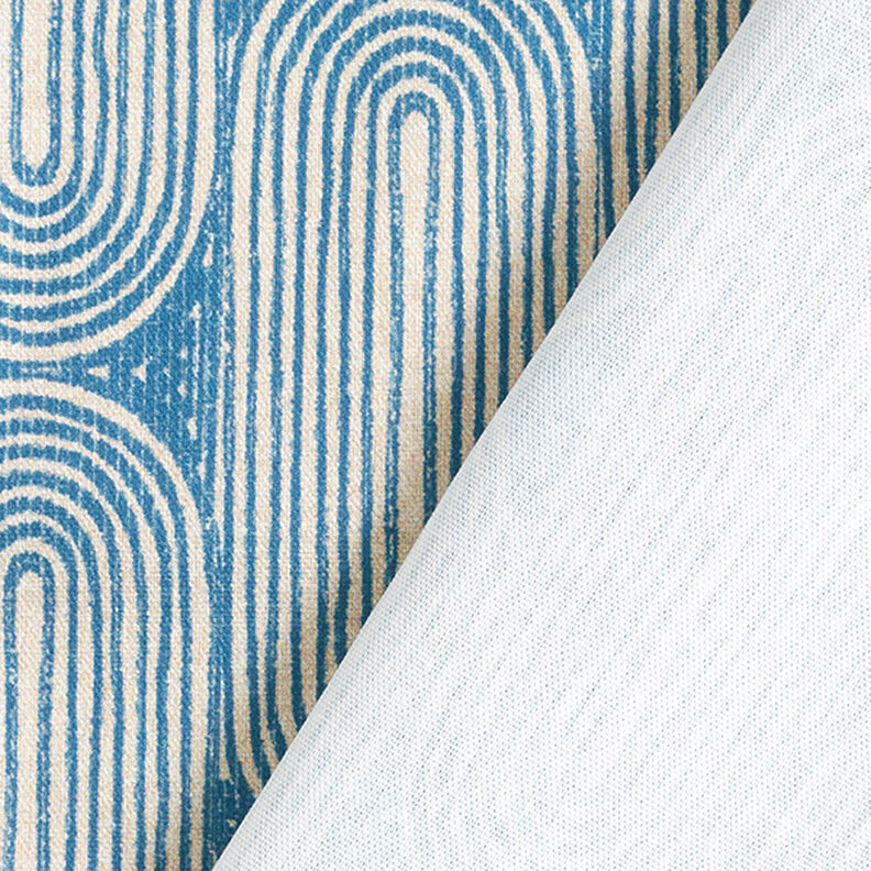 Decor Fabric Half Panama Arches – royal blue/natural,  image number 4