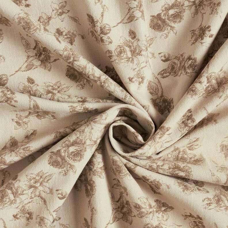 Cotton antique roses – light taupe/dune, image number 3