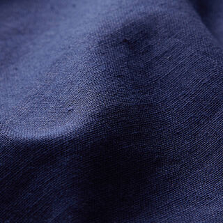 Linen Cotton Blend Plain – navy blue, 